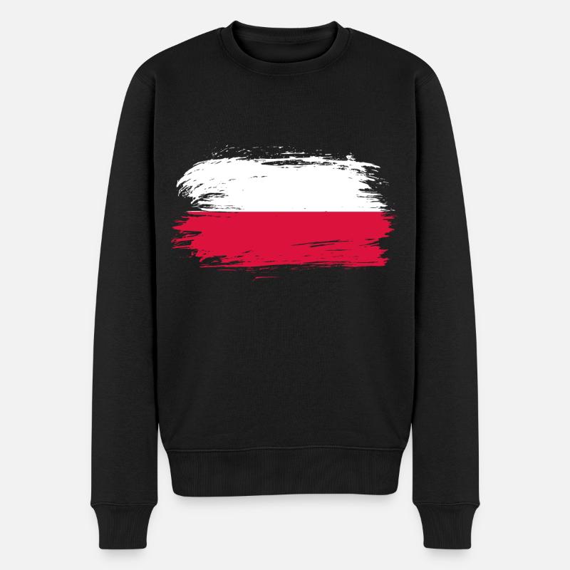 Pologne Drapeau - Pull Premium bio Homme - noir