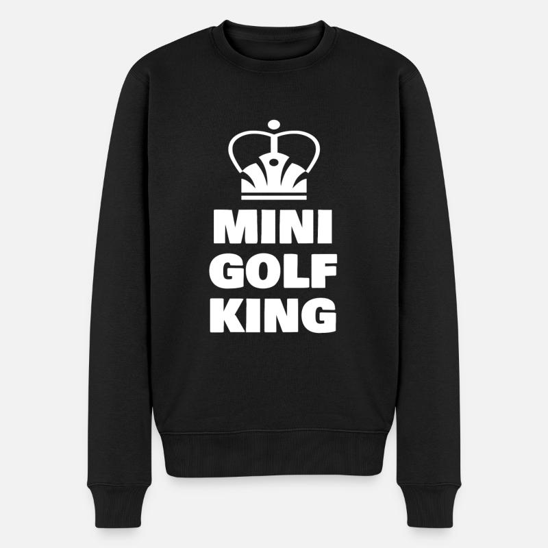 MINIGOLF KING - Männer Premium Bio Pullover - Schwarz