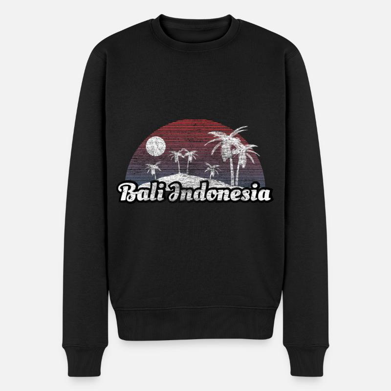 Idée cadeau mer Bali Indonésie - Pull Premium bio Homme - noir