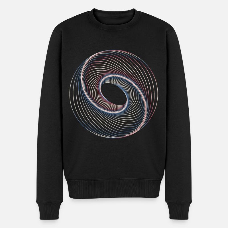 Spirale de géométrie sacrée - Pull Premium bio Homme - noir