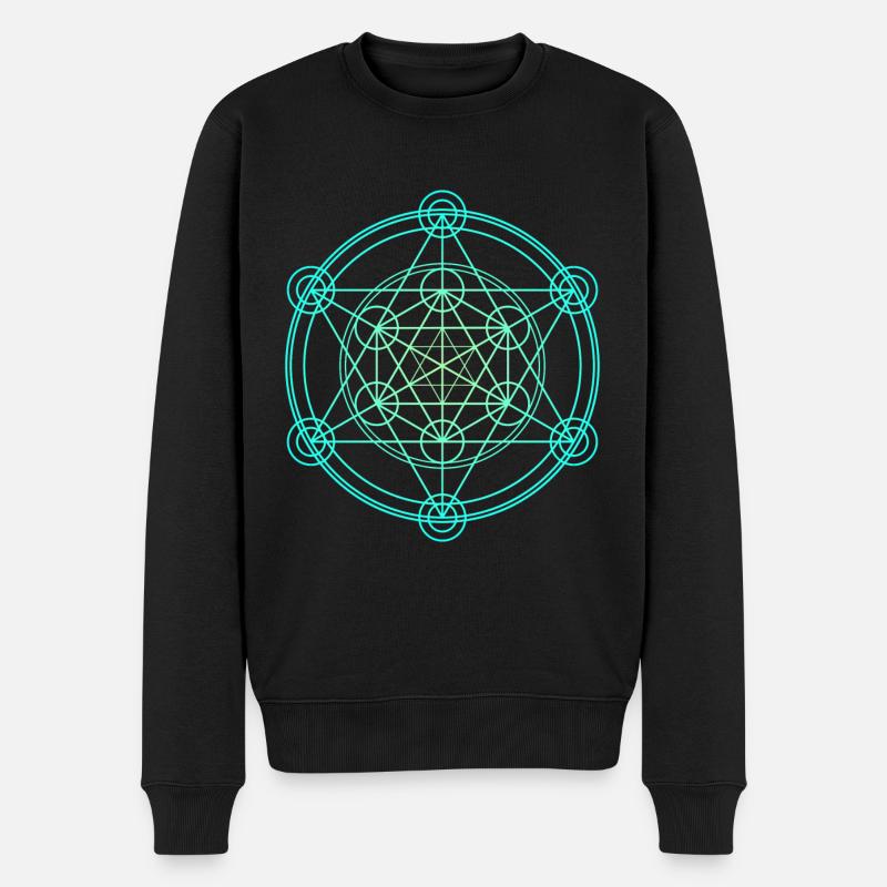 Merkaba Géométrie sacrée - Pull Premium bio Homme - noir