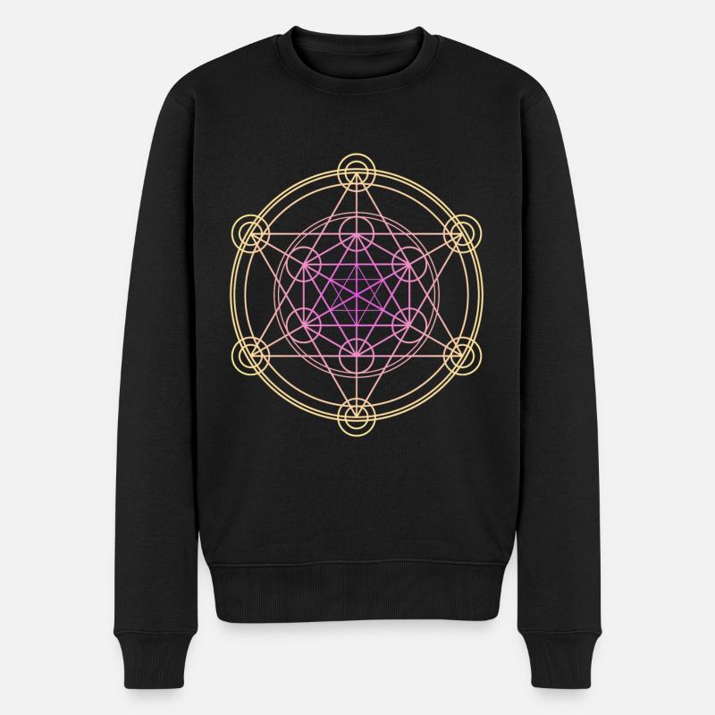 Merkaba Géométrie sacrée - Pull Premium bio Homme - noir