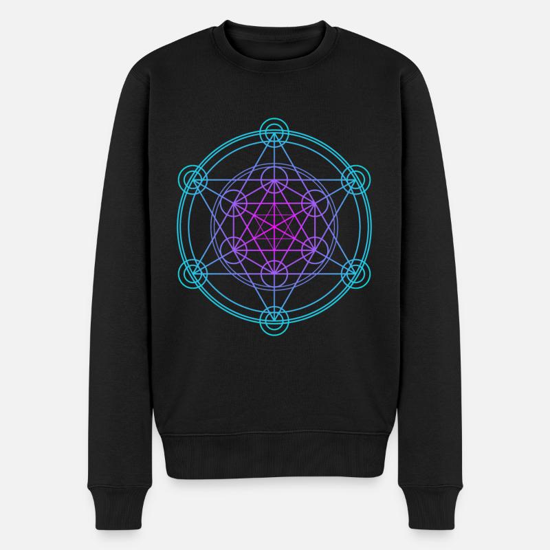 Merkaba Géométrie sacrée - Pull Premium bio Homme - noir
