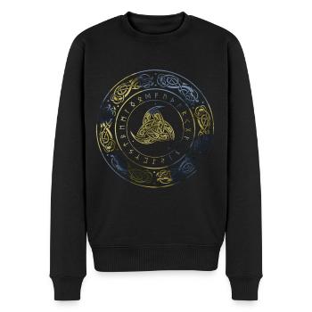 Suédois Skaldenmet - Pull Premium bio Homme - noir - Devant - Nico (187cm)