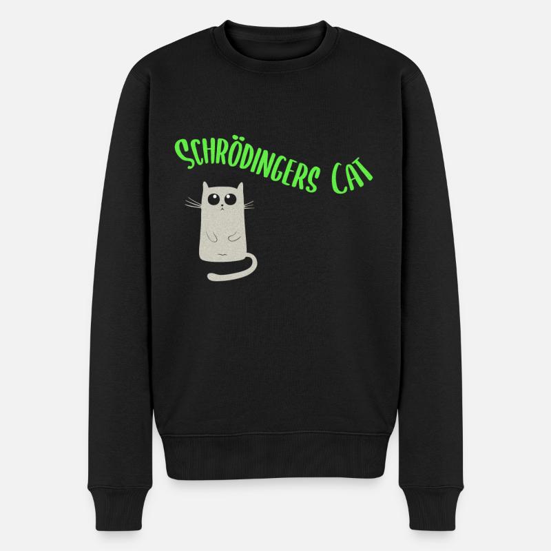 schrödingers cat - Männer Premium Bio Pullover - Schwarz