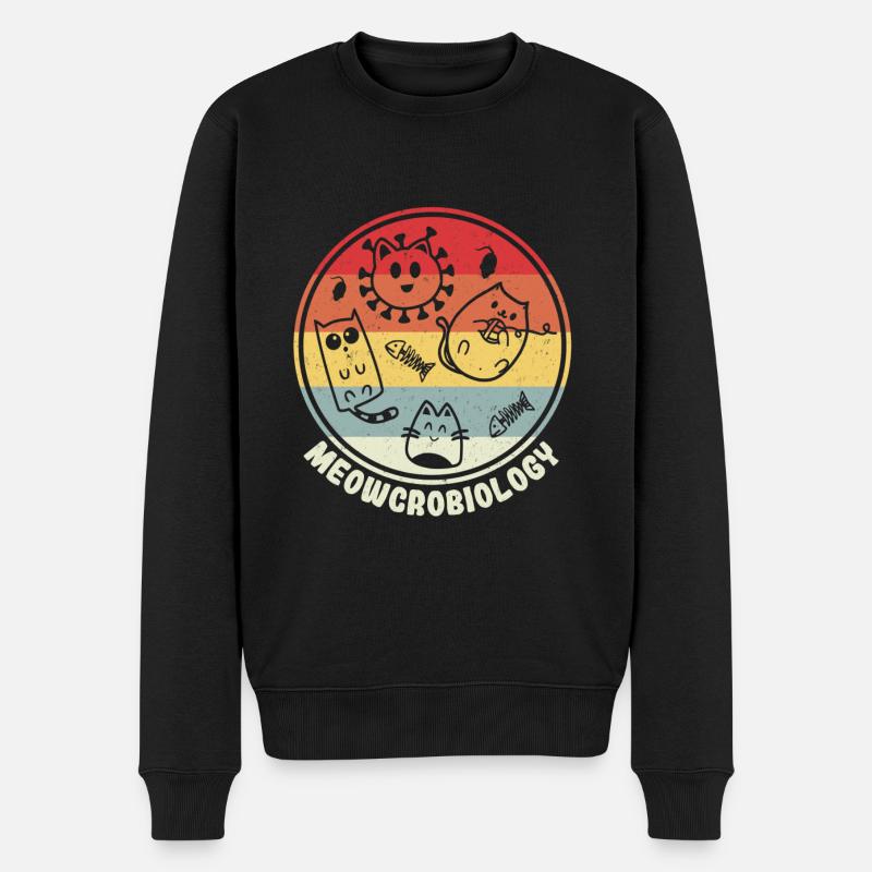 Science Cat Meowcrobiologie - Pull Premium bio Homme - noir