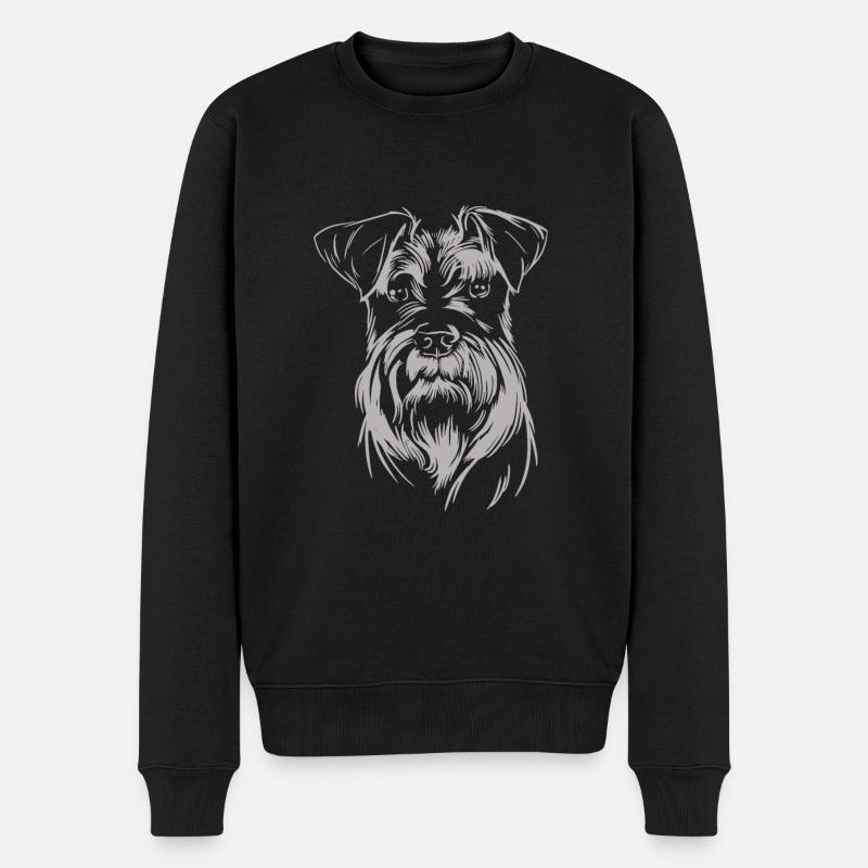 Moustache - chien - Pull Premium bio Homme - noir