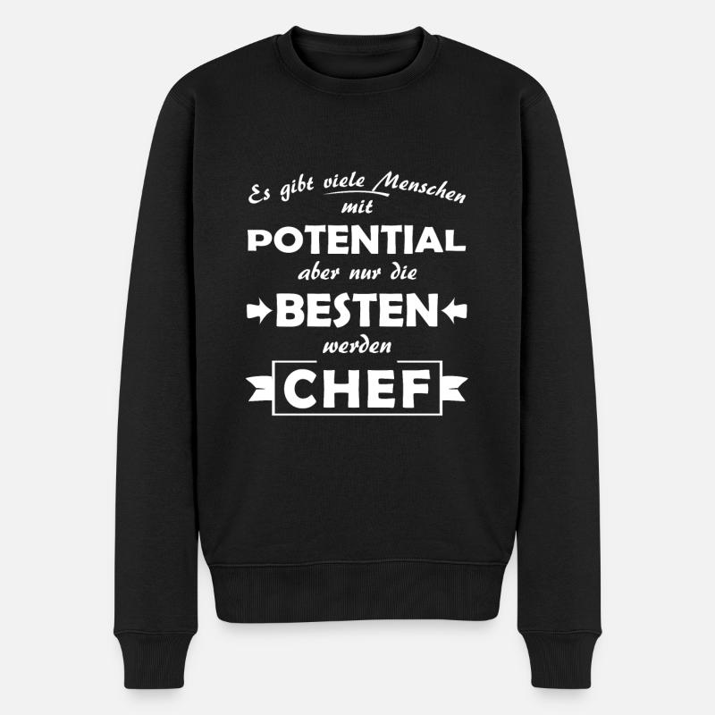 Chef - Männer Premium Bio Pullover - Schwarz