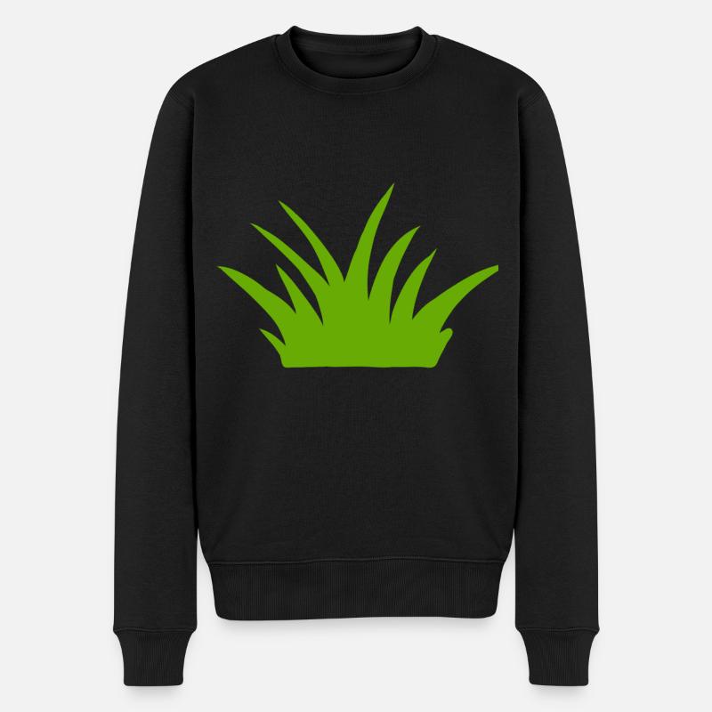 Wiese Garten Rasen Pflanze Natur Geschenk Blume - Männer Premium Bio Pullover - Schwarz