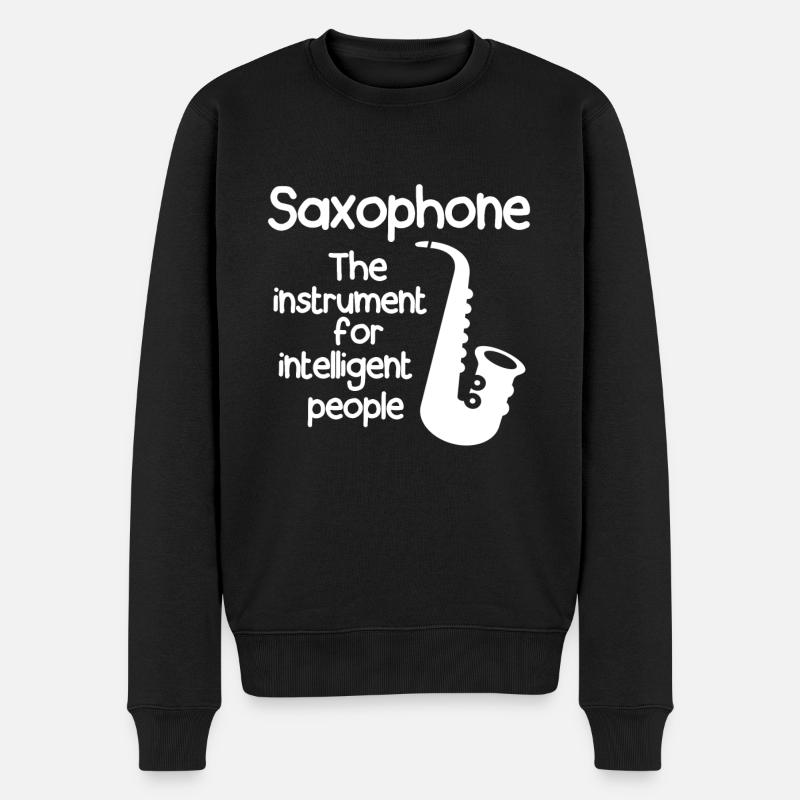 Saxophone Instrument - Pull Premium bio Homme - noir