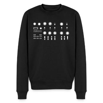 Synthétiseur Synth Audio Analogique - Pull Premium bio Homme - noir - Devant - Nico (187cm)