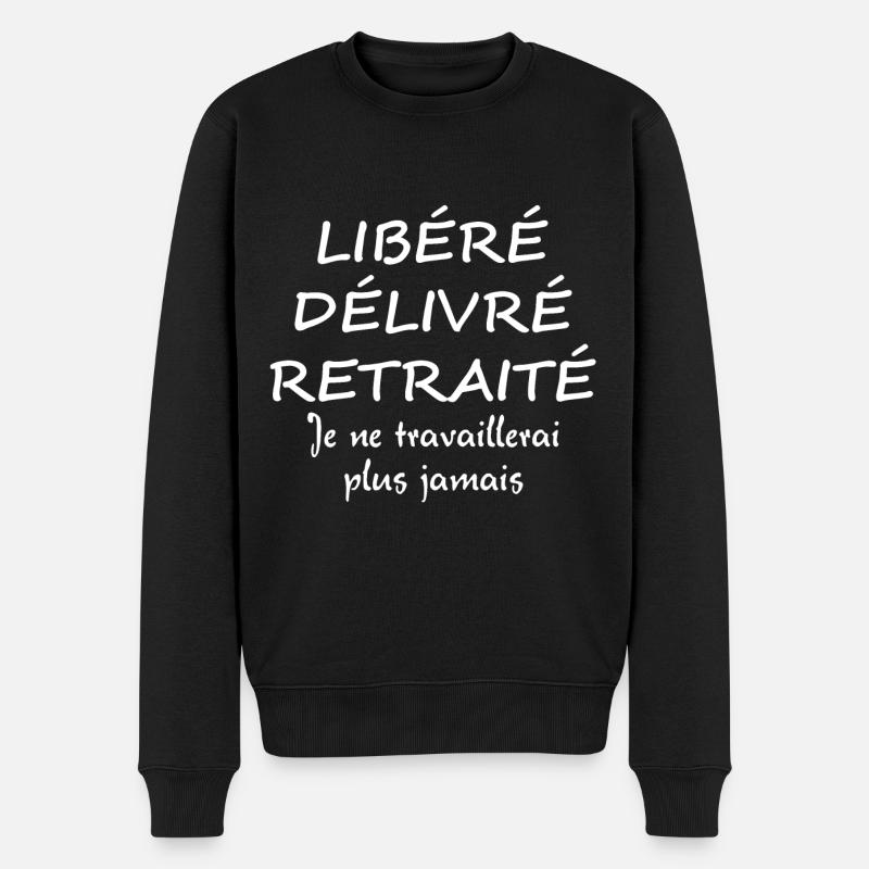 LIBÉRÉ DÉLIVRÉ RETRAITÉ - Pull Premium bio Homme - noir