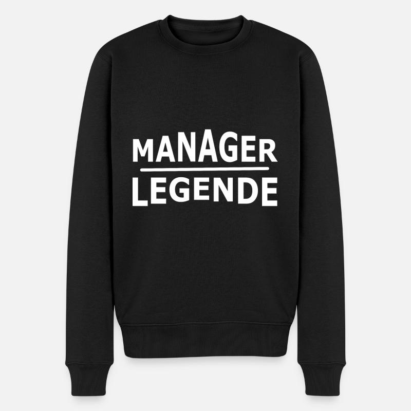 Manager - Männer Premium Bio Pullover - Schwarz