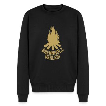 Brennholz Verleih Freiwillige Feuerwehr - Männer Premium Bio Pullover - Schwarz - Vorne - Nico (187cm)