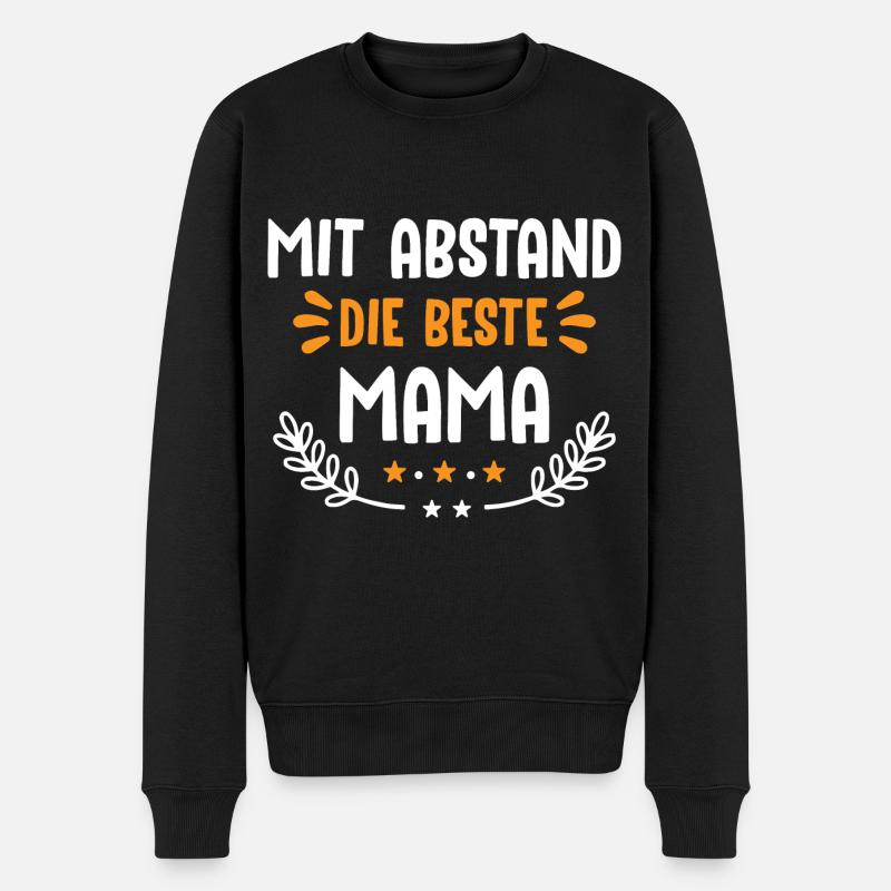beste Mama - Männer Premium Bio Pullover - Schwarz