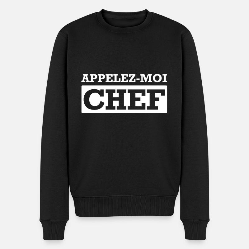 APPELEZ-MOI CHEF - Pull Premium bio Homme - noir