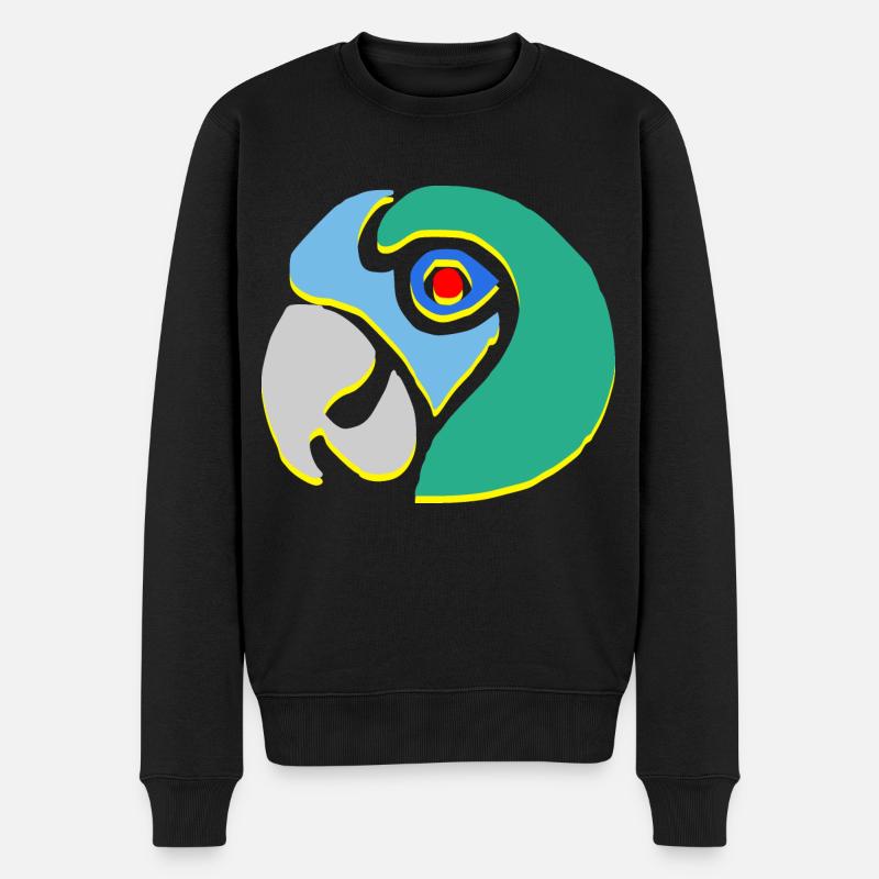 Perroquet - Männer Premium Bio Pullover - Schwarz