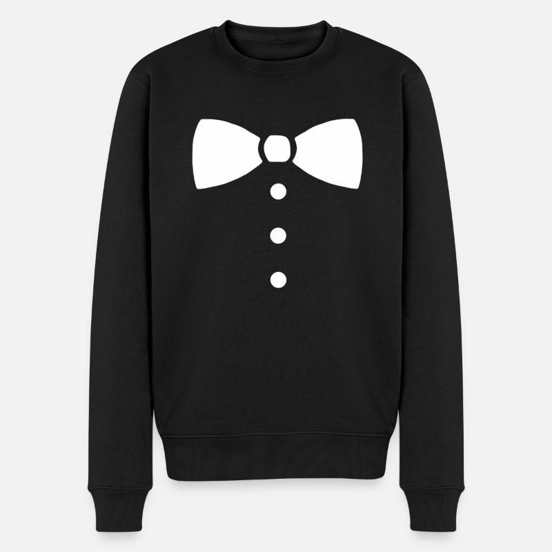 Fliege Schick Anzug Anlass Kinder Geschenk schön - Männer Premium Bio Pullover - Schwarz
