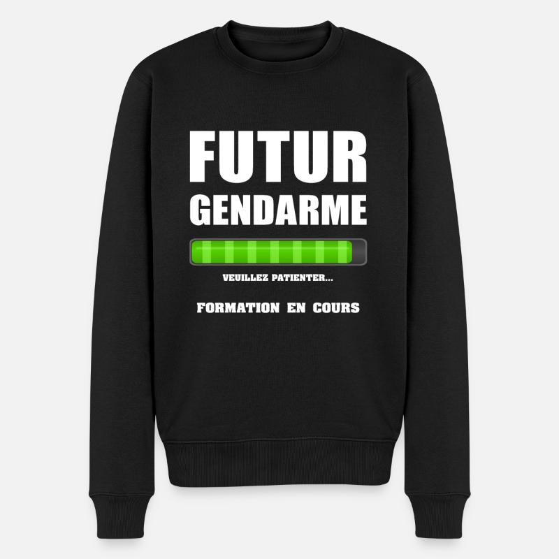 FUTUR GENDARME - Pull Premium bio Homme - noir
