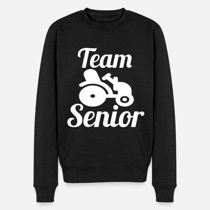 Team Senior - Männer Premium Bio Pullover - Schwarz