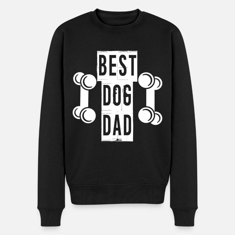 MEILLEUR PAPA CHIEN - Pull Premium bio Homme - noir