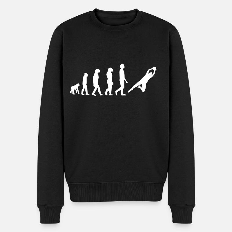 ÉVOLUTION GARDIEN DE FOOTBALL - Pull Premium bio Homme - noir