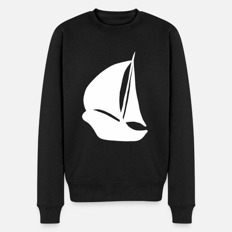 Segelboot Boot Segeln Schiff Geschenk Segelschiff - Männer Premium Bio Pullover - Schwarz