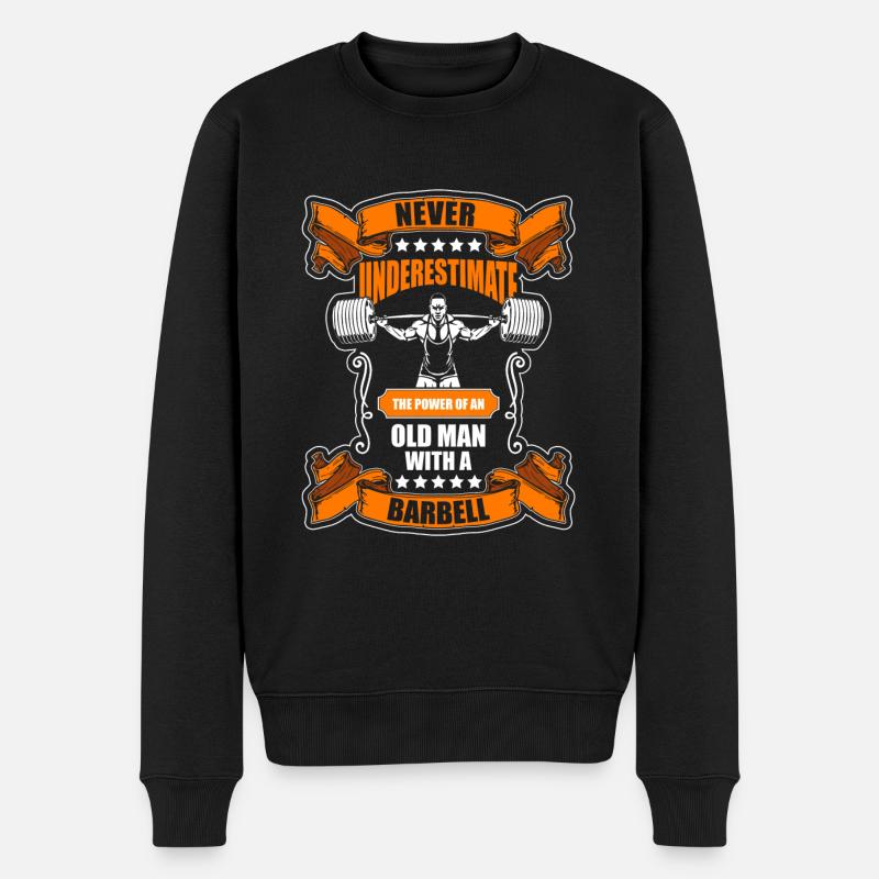 Training Bodybuilder - Männer Premium Bio Pullover - Schwarz