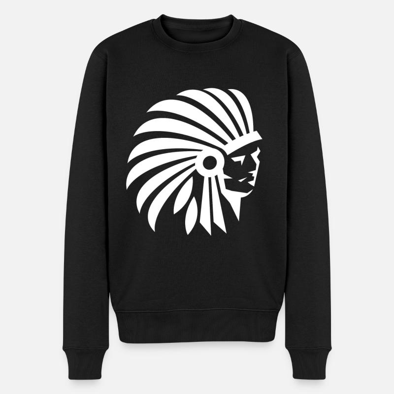 L’indien Design - Pull Premium bio Homme - noir