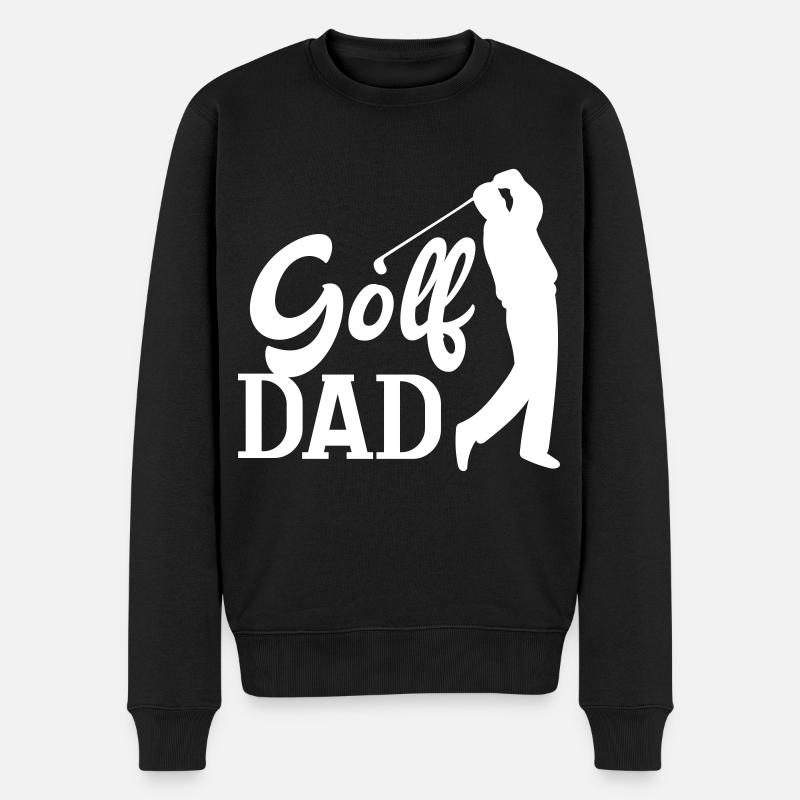 Golf Dad - Männer Premium Bio Pullover - Schwarz