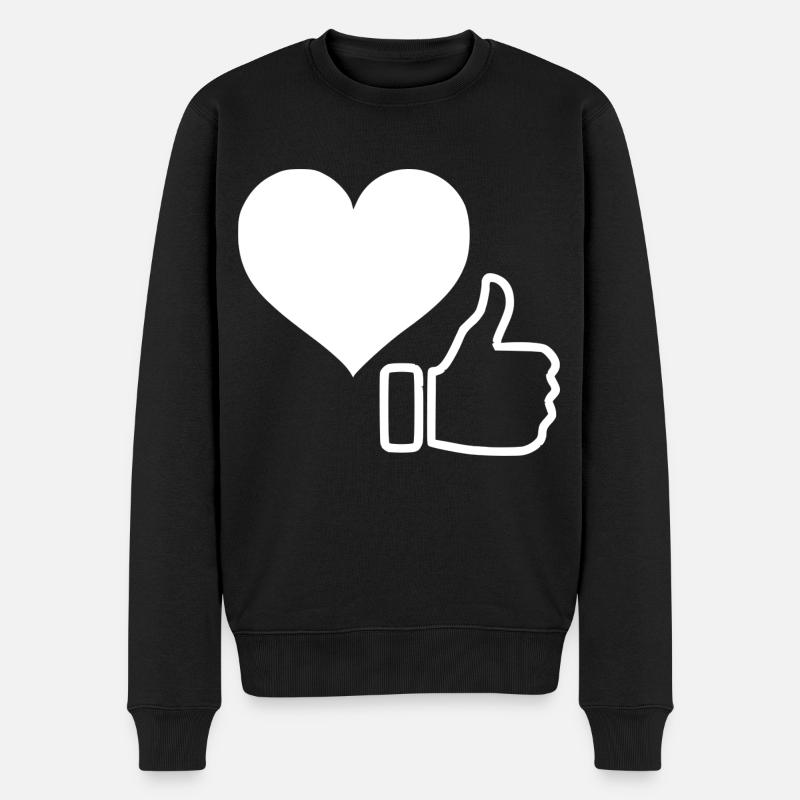 Like me - Pull Premium bio Homme - noir