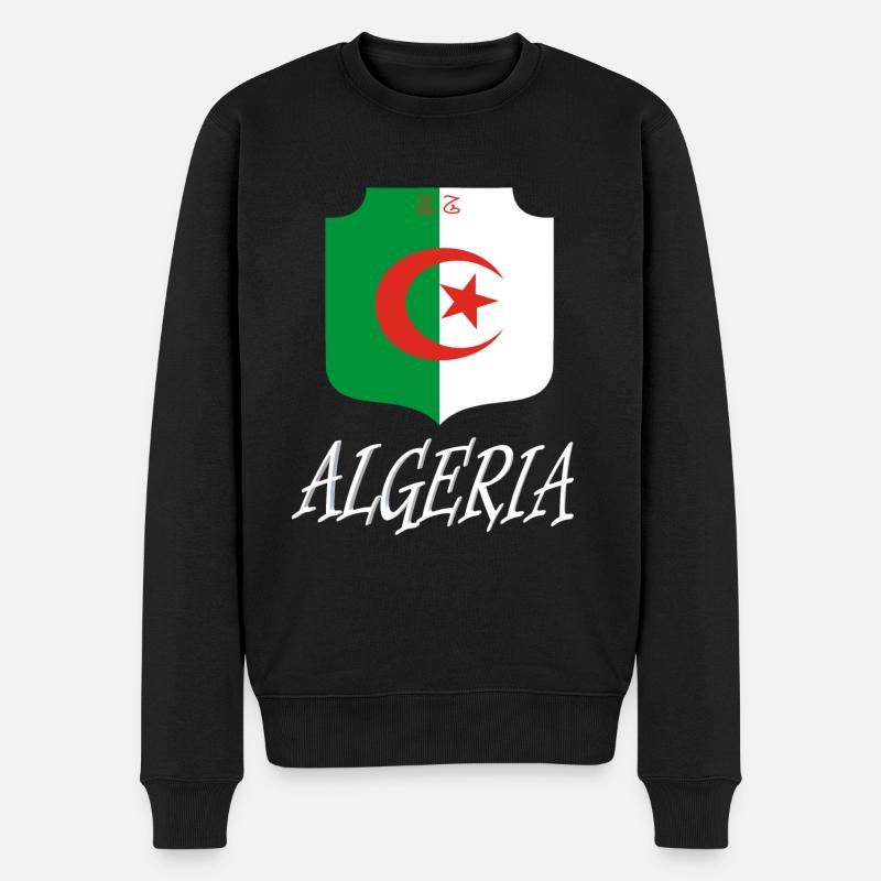 Algieren Design - Männer Premium Bio Pullover - Schwarz