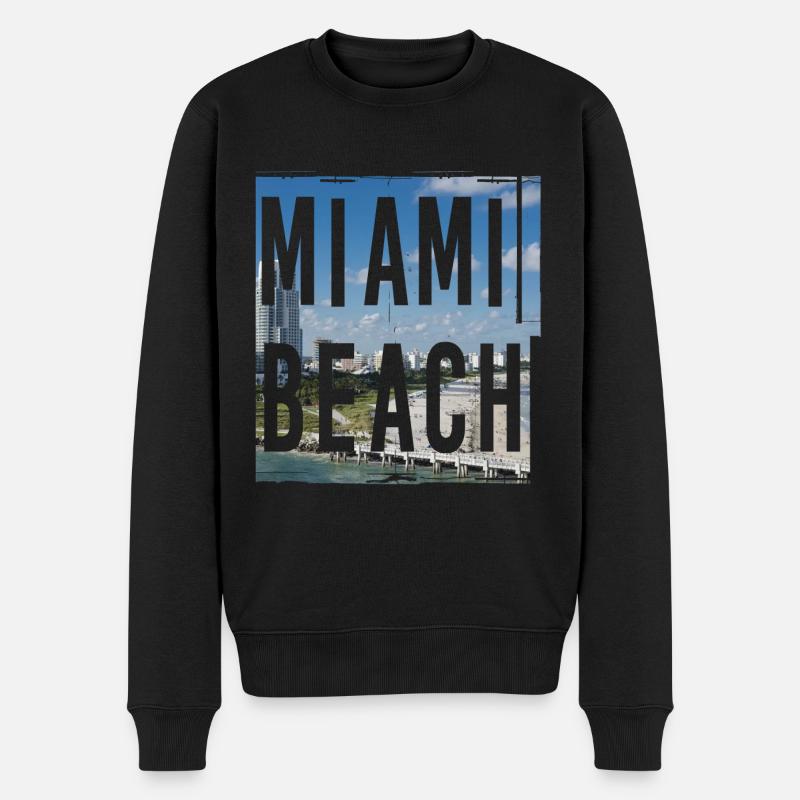 Miami Beach - Pull Premium bio Homme - noir