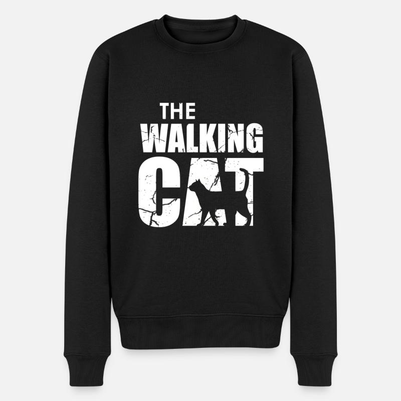 The Walking Cat - Pull Premium bio Homme - noir