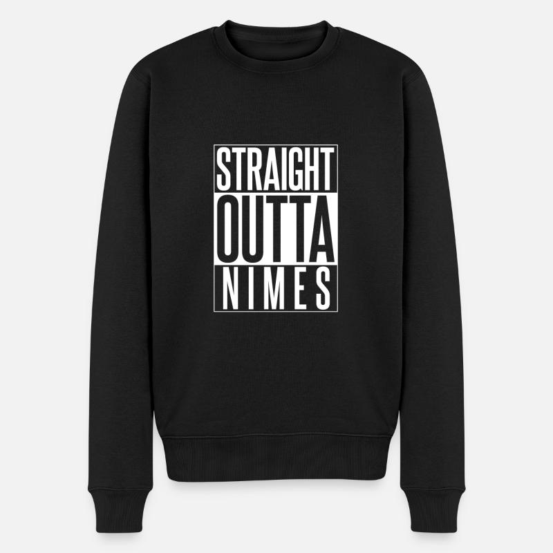 STRAIGHT OUTTA NIMES - Pull Premium bio Homme - noir