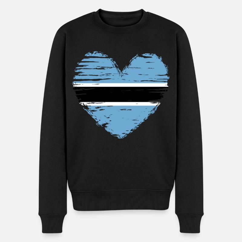 Drapeau drapeau du Botswana - Pull Premium bio Homme - noir