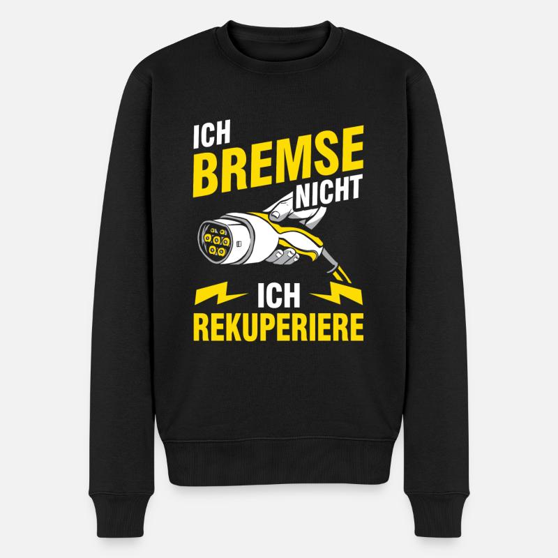 Elektroauto E-Auto Elektrofahrzeug - Männer Premium Bio Pullover - Schwarz