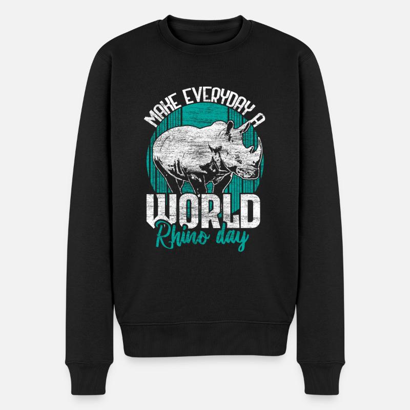 Rhino Rhino animaux - Pull Premium bio Homme - noir