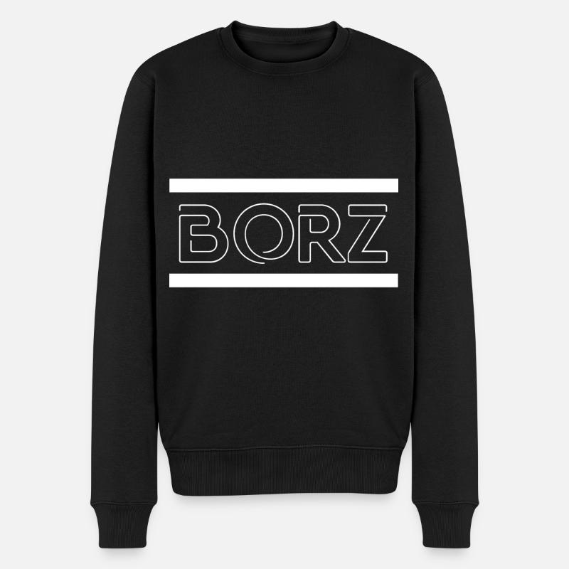 BORZ - Männer Premium Bio Pullover - Schwarz