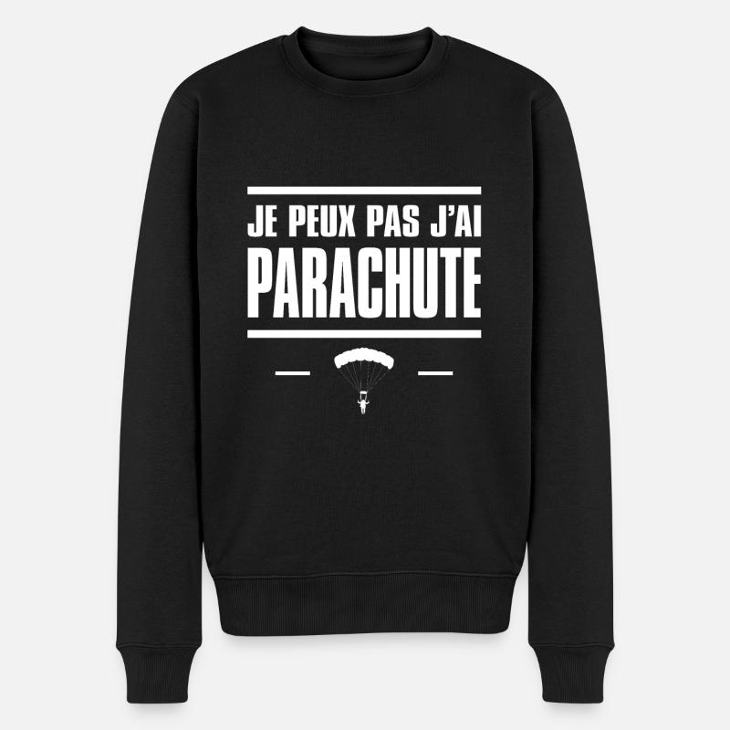 JE PEUX PAS J'AI PARACHUTE - Pull Premium bio Homme - noir