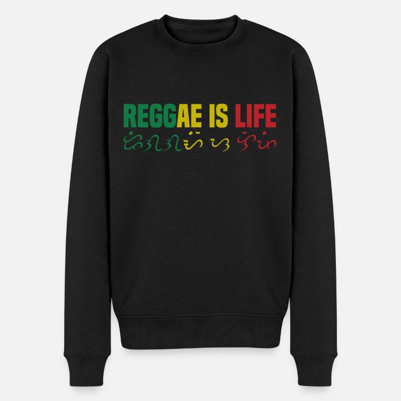 Le reggae est la vie - Pull Premium bio Homme - noir