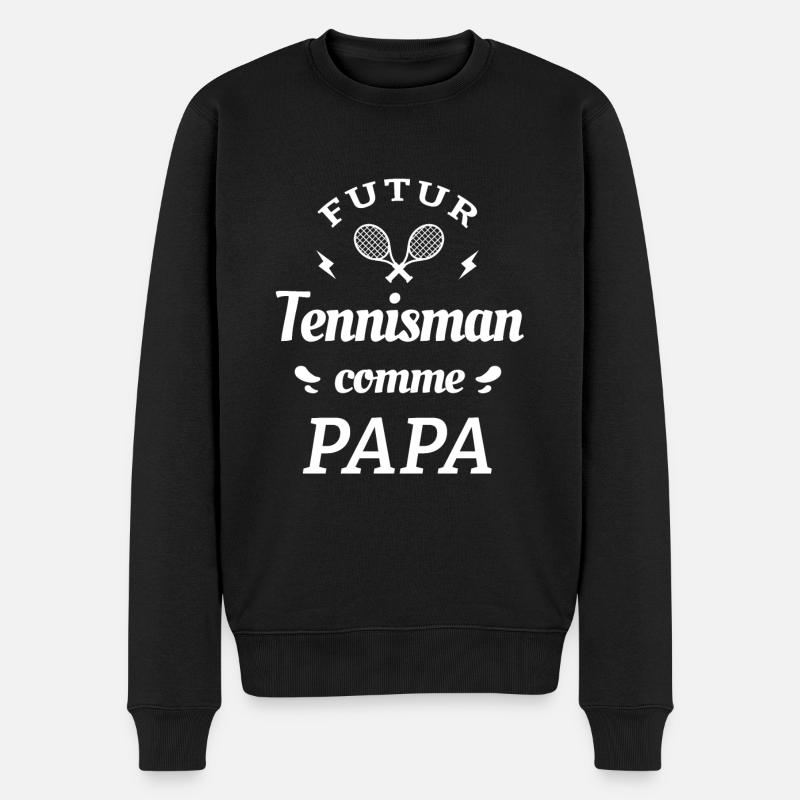 FUTUR TENNISMAN COMME PAPA - Pull Premium bio Homme - noir