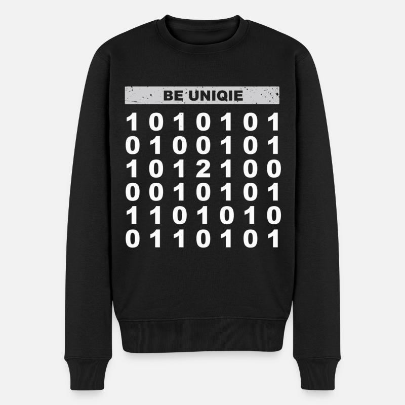 Einzigartig sein - Männer Premium Bio Pullover - Schwarz