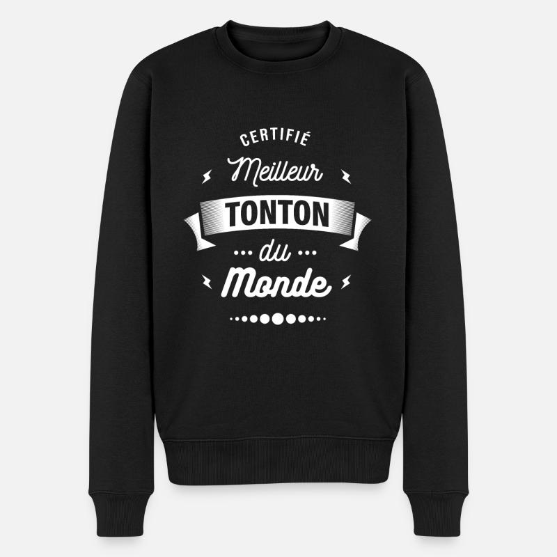 CERTIFIÉ MEILLEUR TONTON DU MONDE - Pull Premium bio Homme - noir