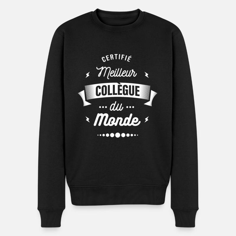 CERTIFIÉ MEILLEUR COLLÈGUE DU MONDE - Pull Premium bio Homme - noir