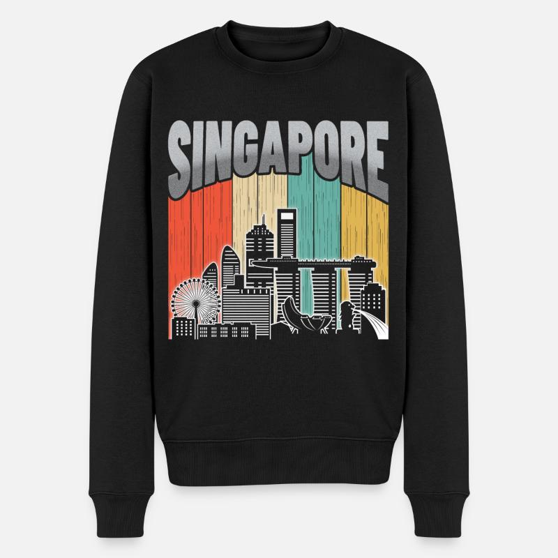 Singapour - Pull Premium bio Homme - noir