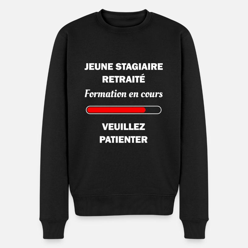 JEUNE STAGIAIRE RETRAITE - Pull Premium bio Homme - noir