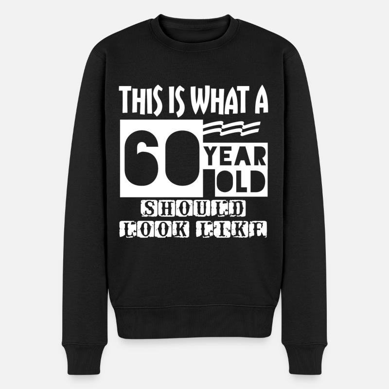 60 Year Old - Männer Premium Bio Pullover - Schwarz