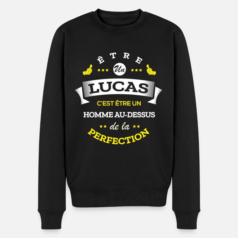 LUCAS PARFAIT - NOM LUCAS - Pull Premium bio Homme - noir