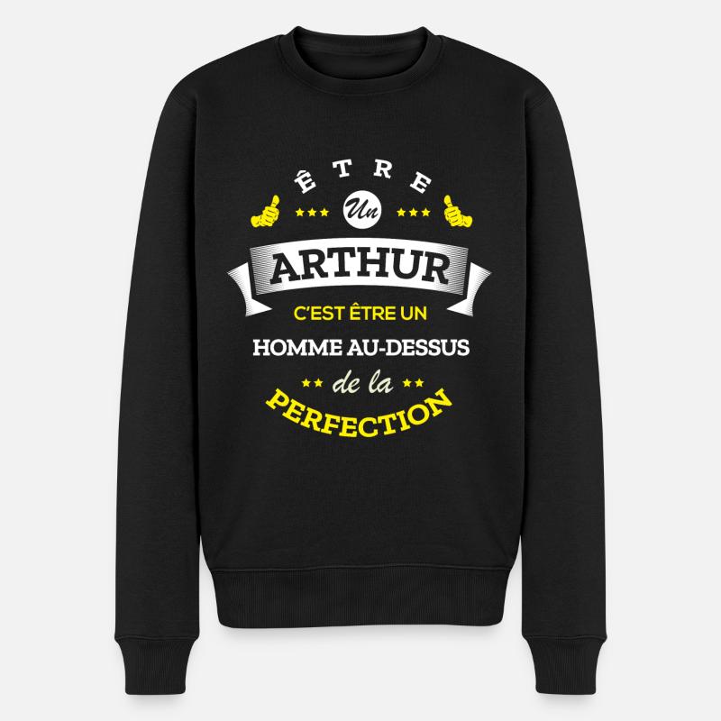 ARTHUR PARFAIT - NOM ARTHUR - Pull Premium bio Homme - noir